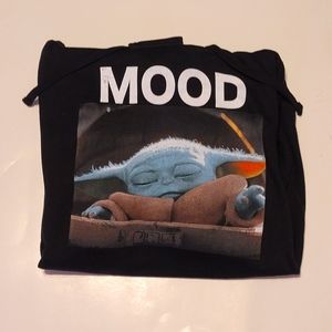 Star Wars Mandelorian Baby Yoda Med Black Hoodie